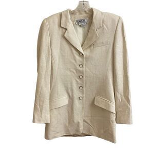 Carlisle Vintage Cream Silk Blazer Size 8